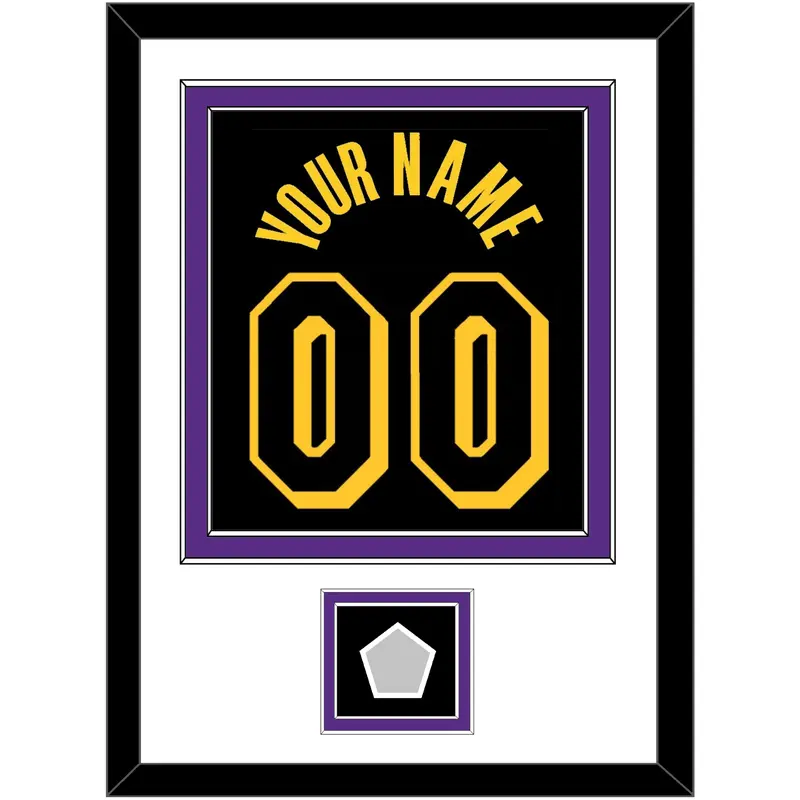 Los Angeles Name & Number With Finals Patch - Black Mamba (2017-2018, 2020) - Double Mat 2