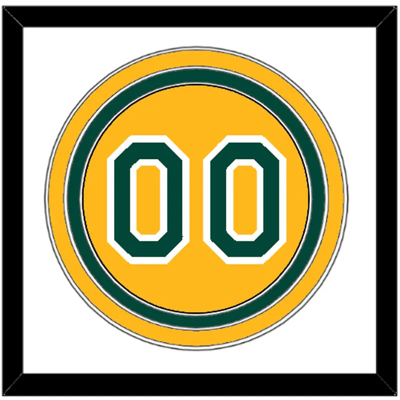 Oakland Number - Alternate Gold (2011-2018) - Triple Mat 1