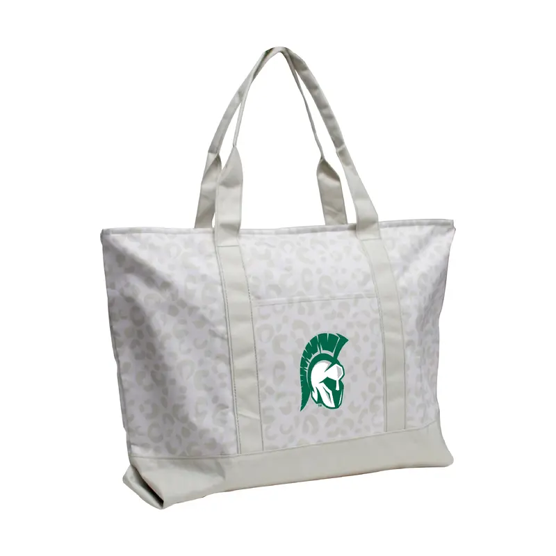 Illinois Wesleyan Leopard Pattern Tote