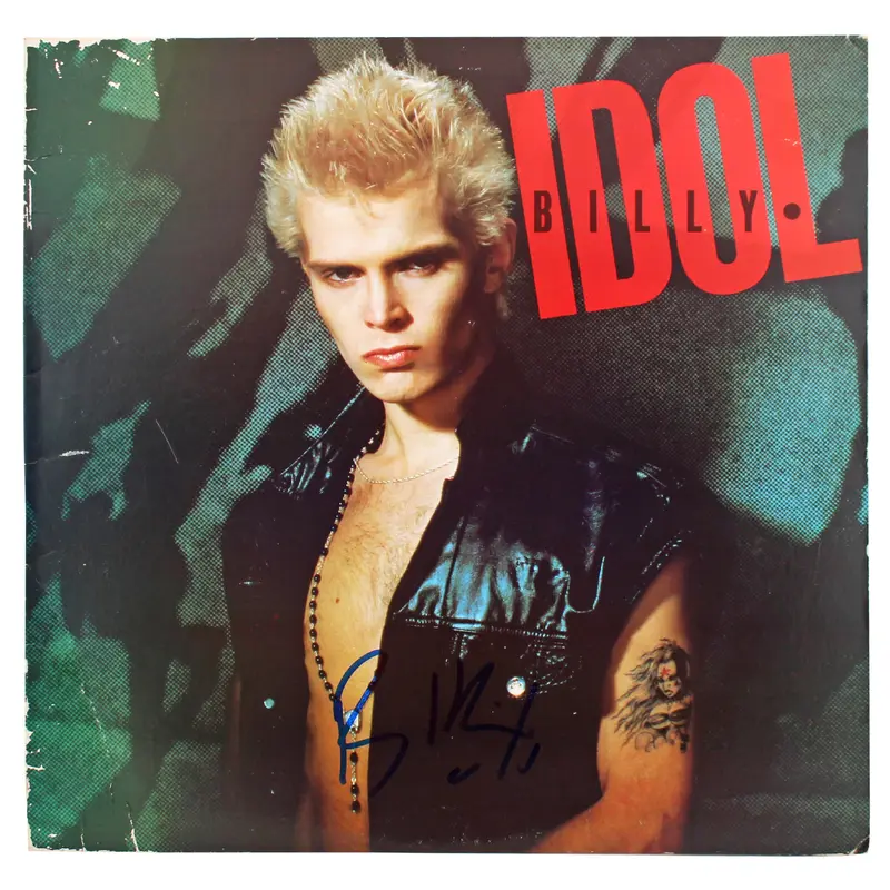 Billy Idol Authentic Signed Self Titled Album Cover Autographed BAS #BF88869