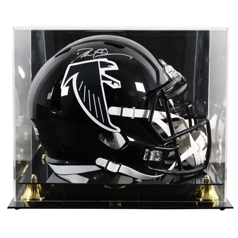 Falcons Deion Sanders Signed 1990-02 TB Full Size Speed Rep Helmet W/ Case BAS W