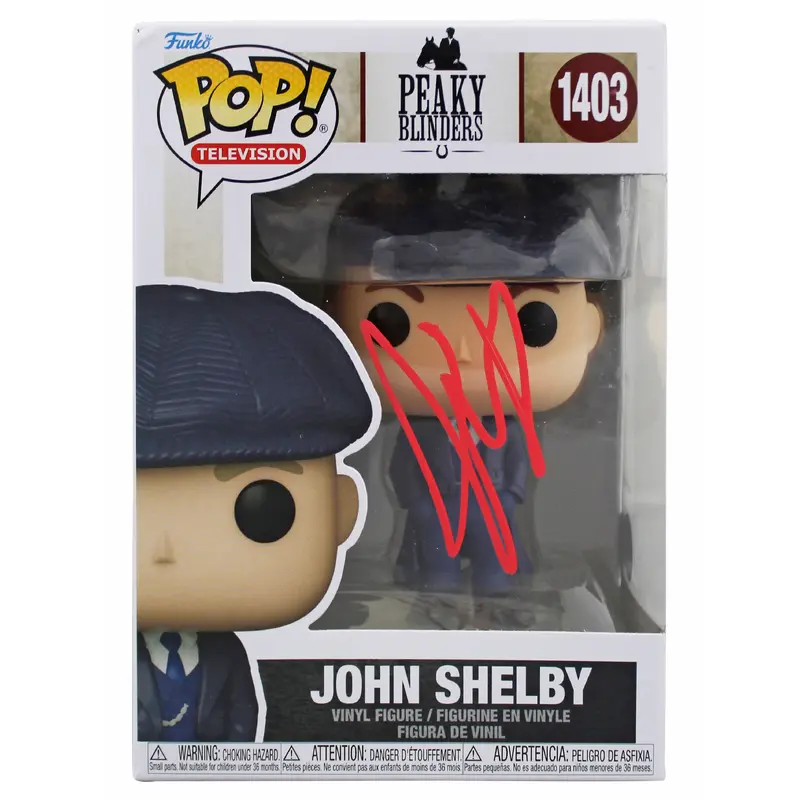 Joe Cole Peaky Blinders Signed #1403 Funko Pop Vinyl Figure w/ Red Sig BAS