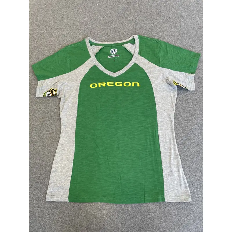 UNIVERSITY OF OREGON WOMEN'S V-NECK T-SHIRT