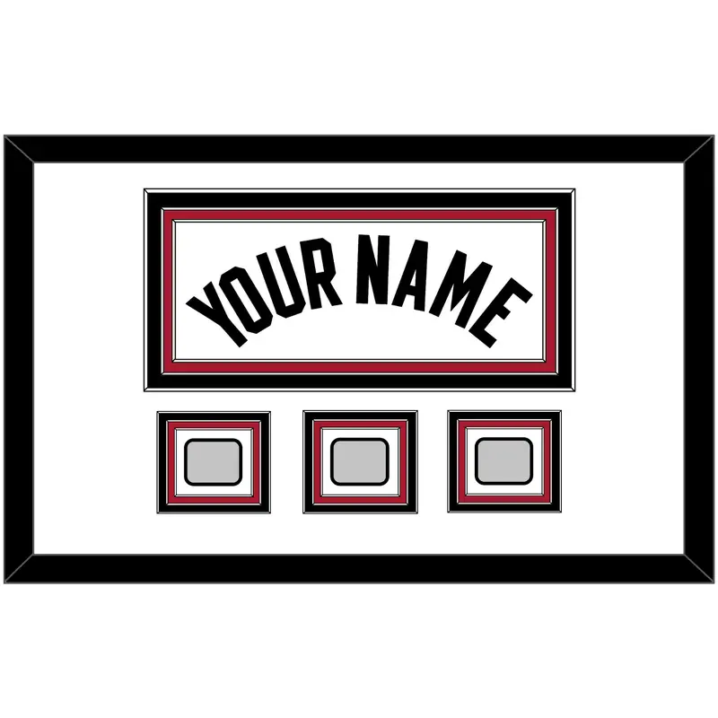 Miami Name & 3 Finals Patches - Home White (1999-2008) - Triple Mat 1