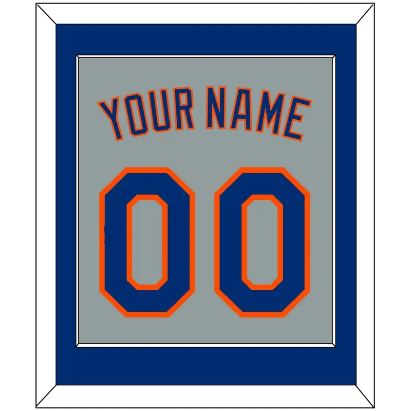New York Name & Number - Road Gray - Single Mat 2