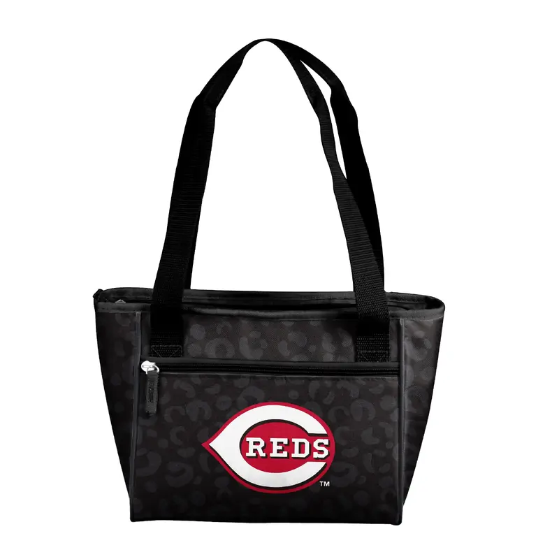 Cincinnati Reds Leopard Print 16 Can Cooler Tote