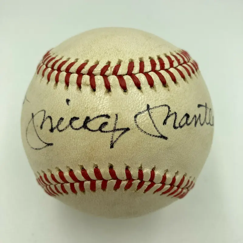 Mickey Mantle Roger Maris & Whitey Ford Signed Autographed Baseball With JSA COA