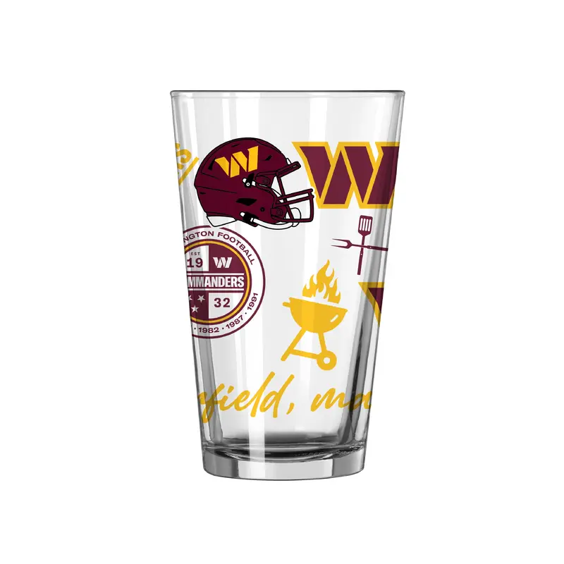 Washington Commanders 16oz Native Pint Glass