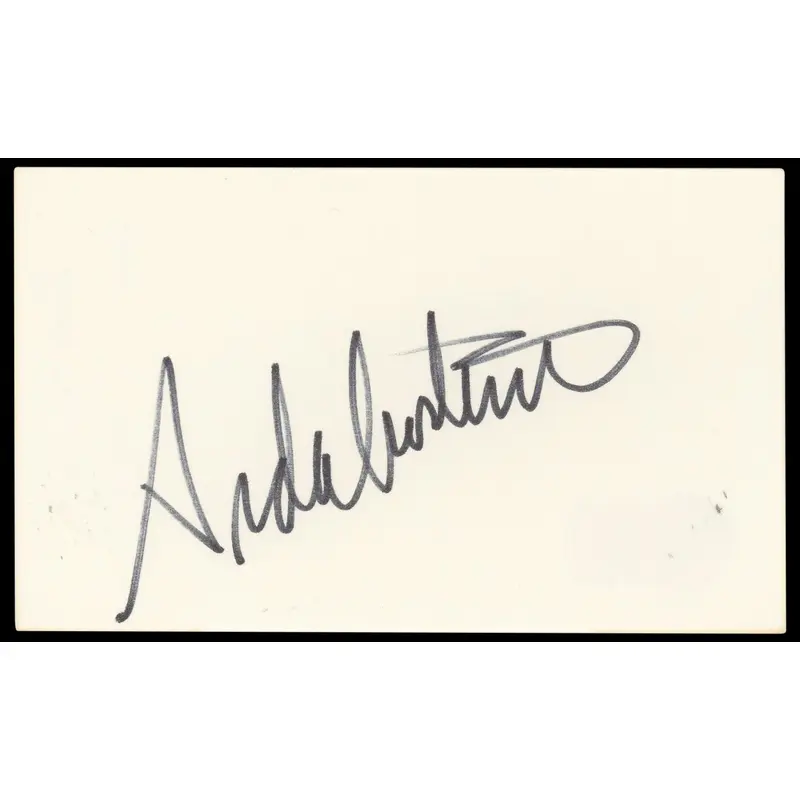 Aida Turturro The Sopranos Authentic Signed 3x5 Index Card BAS #BN33296
