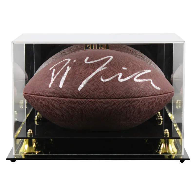 Colts D.J. Giddens Signed Wilson Super Grip Football W/ Case BAS Witnessed