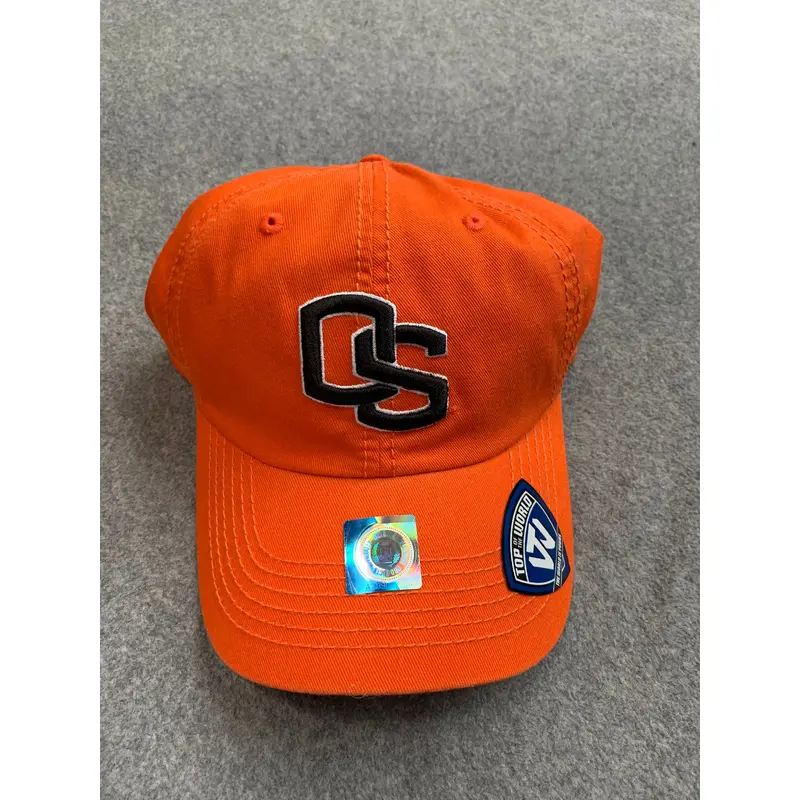Orange Oregon State Hat With "OS"