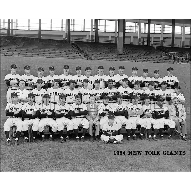 1954 New York Giants 8X10 Photo - Mays Irvin Garagiola - 2148