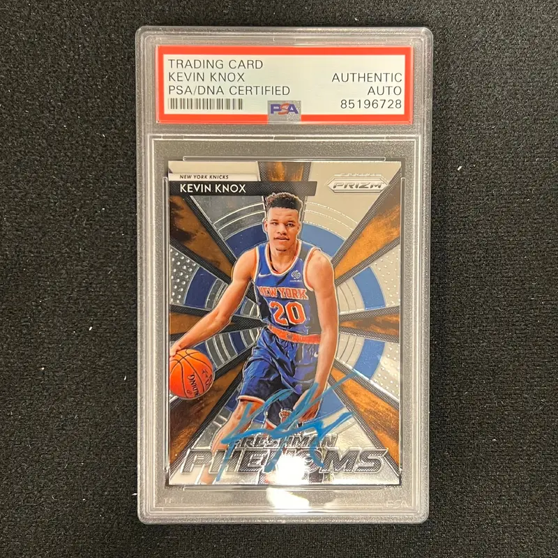 2018-19 Panini-Prizm #17 Kevin Knox Signed Card AUTO PSA Slabbed Knicks