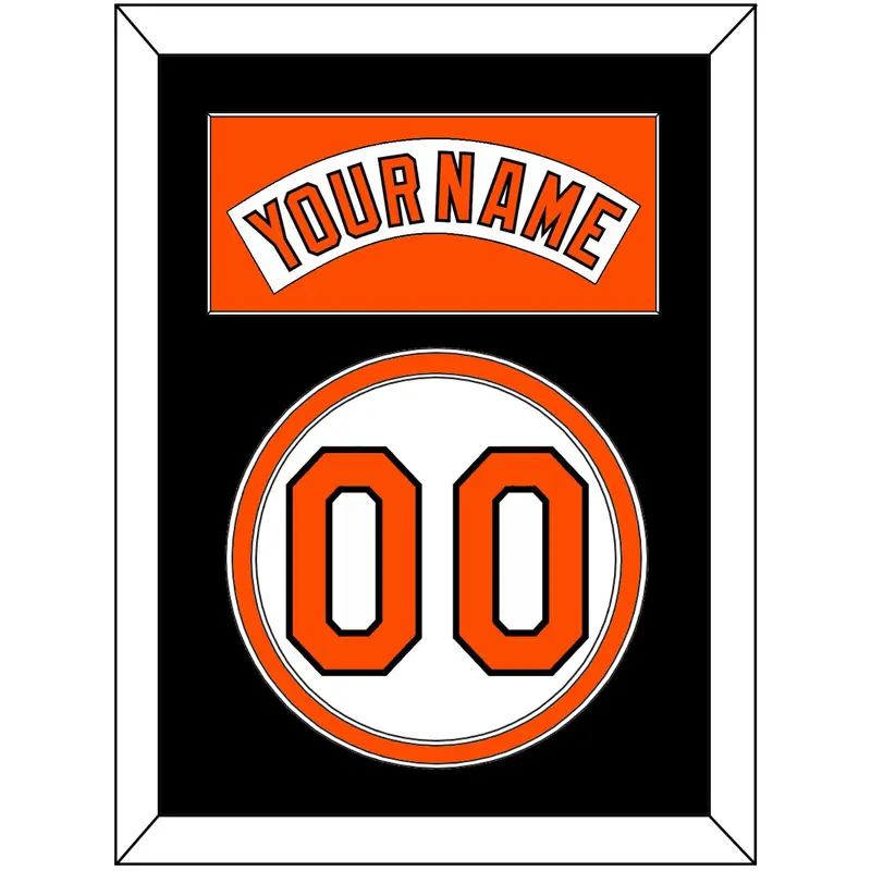 Baltimore Nameplate & Number - Home White (1978-1988) - Double Mat 4