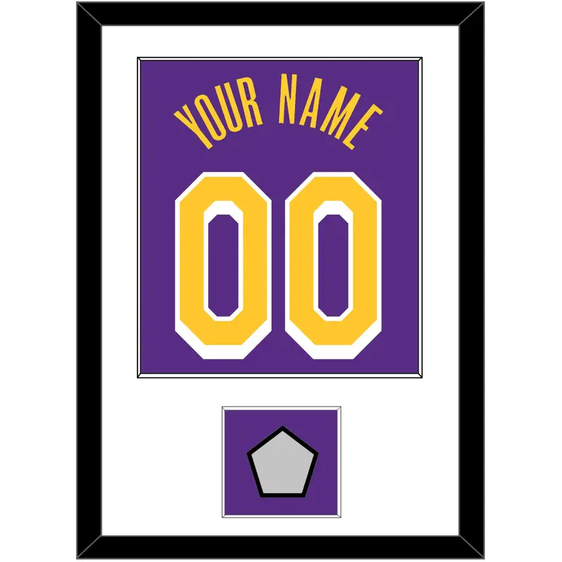 Los Angeles Name & Number With Trophy Patch - Purple Statement - Single Mat 1