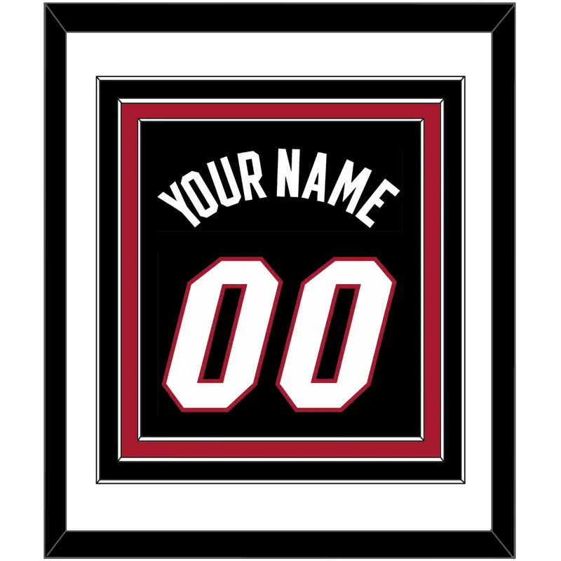 Miami Name & Number - Road Black (1999-2008) - Triple Mat 1