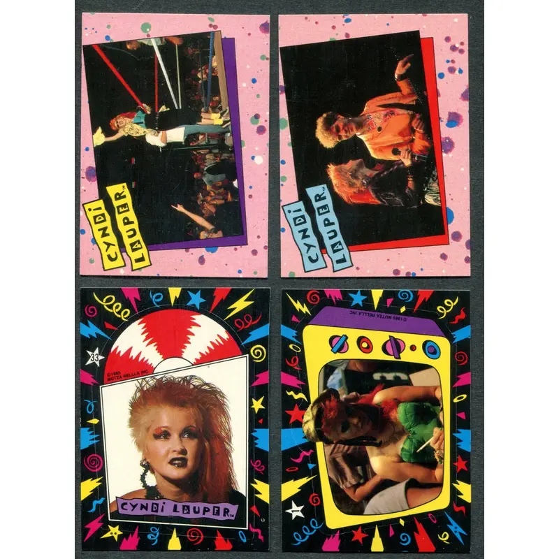 1985 Topps Cyndi Lauper Complete Set (w/ stickers) (33/33) NM NM/MT