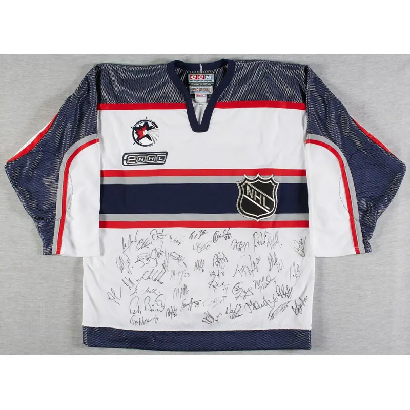 2000 NHL All Star Game Signed Jersey 30 Sigs Jagr Brodeur Roenick Bourque JSA
