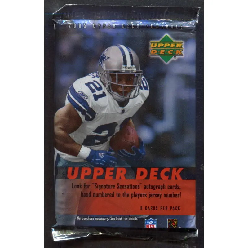 2005 Upper Deck Football Unopened Pack (8)