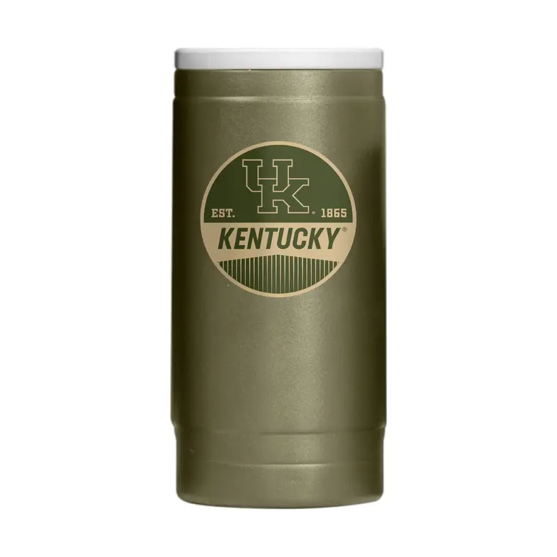 Kentucky  Badge Powder Coat Slim Can Coolie