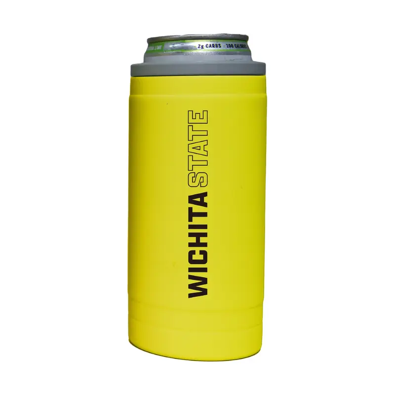 Wichita State 12oz Cru Stacked Soft Touch Slim Coolie