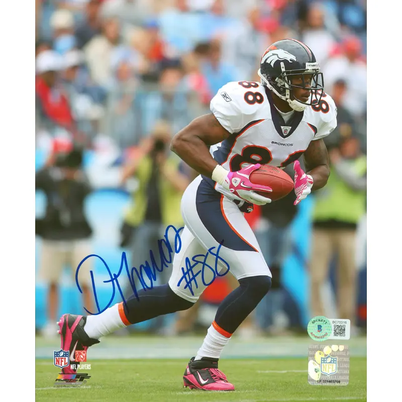 Broncos Demaryius Thomas Authentic Signed 8x10 Photo Autographed BAS #BC70316