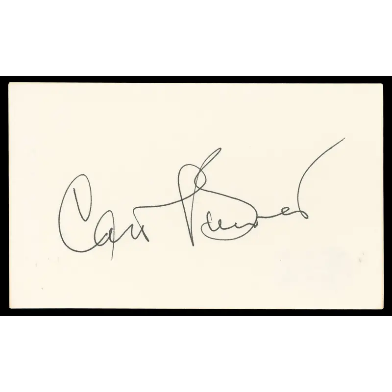 Carol Burnett The Carol Burnett Show Signed 3x5 Index Card BAS #BN06395