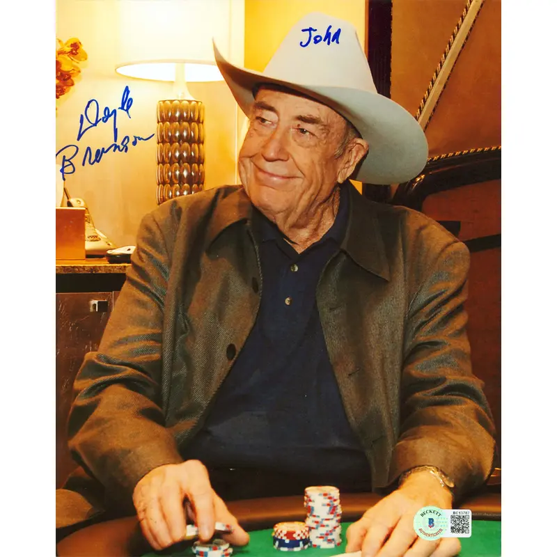 Doyle Brunson "John" Authentic Signed 8x10 Vertical Photo BAS #BC13787