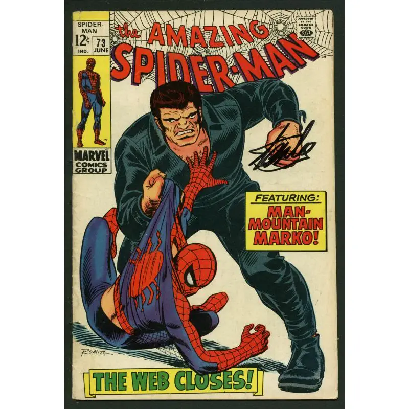 Stan Lee Signed Amazing Spider-Man #73 Comic Book Man-Mountain Marko PSA #W18598