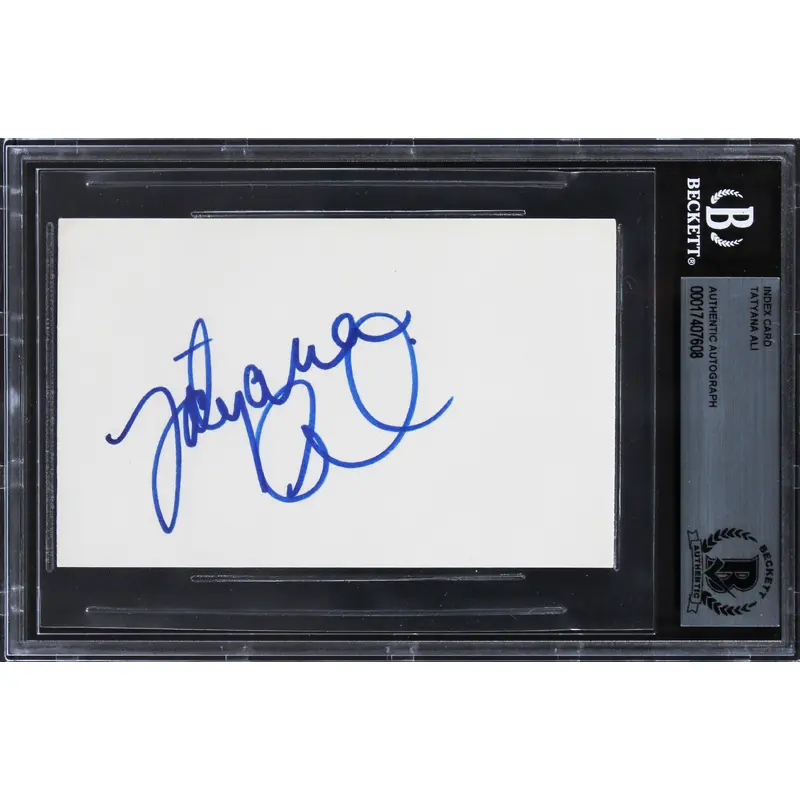 Tatyana Ali Fresh Prince of Bel-Air Authentic Signed 3x5 Index Card BAS Slabbed