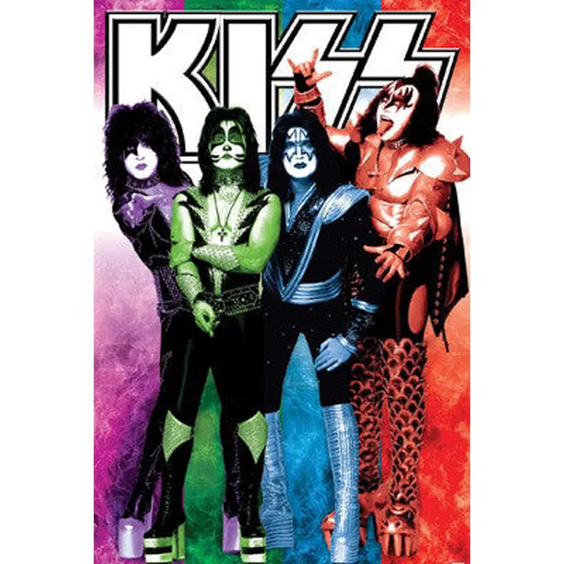 Kiss "Colors" Rock Band Music Group Poster - Aquarius Images