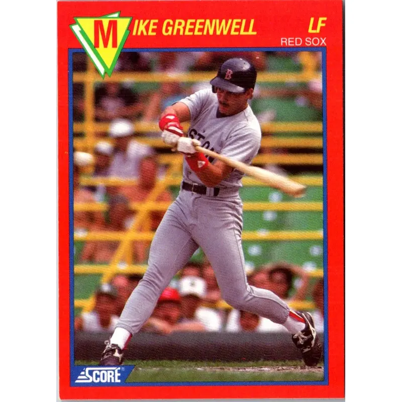 1989 Score Baseball's 100 Hottest Players Mike Greenwell #70