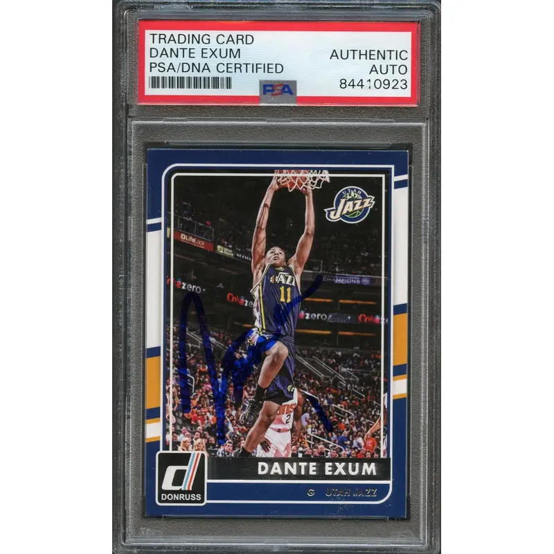2015-16 Donruss Basketball #191 Dante Exum Signed Card AUTO PSA Slabbed Jazz