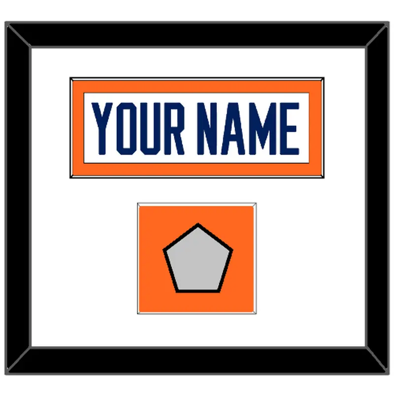 Edmonton Nameplate & Stanley Cup Champions Patch - Home White (1981-1994) - Single Mat 1