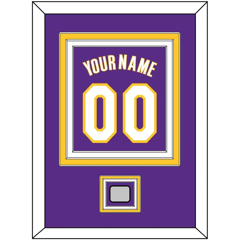 Los Angeles Name & Number With Champions Patch - Road Purple (1999-2004) - Triple Mat 2