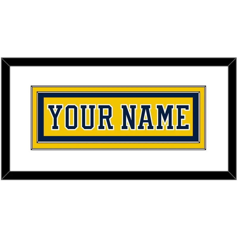 Michigan Hockey Nameplate - Alternate Maize (2019-2020) - Double Mat 1