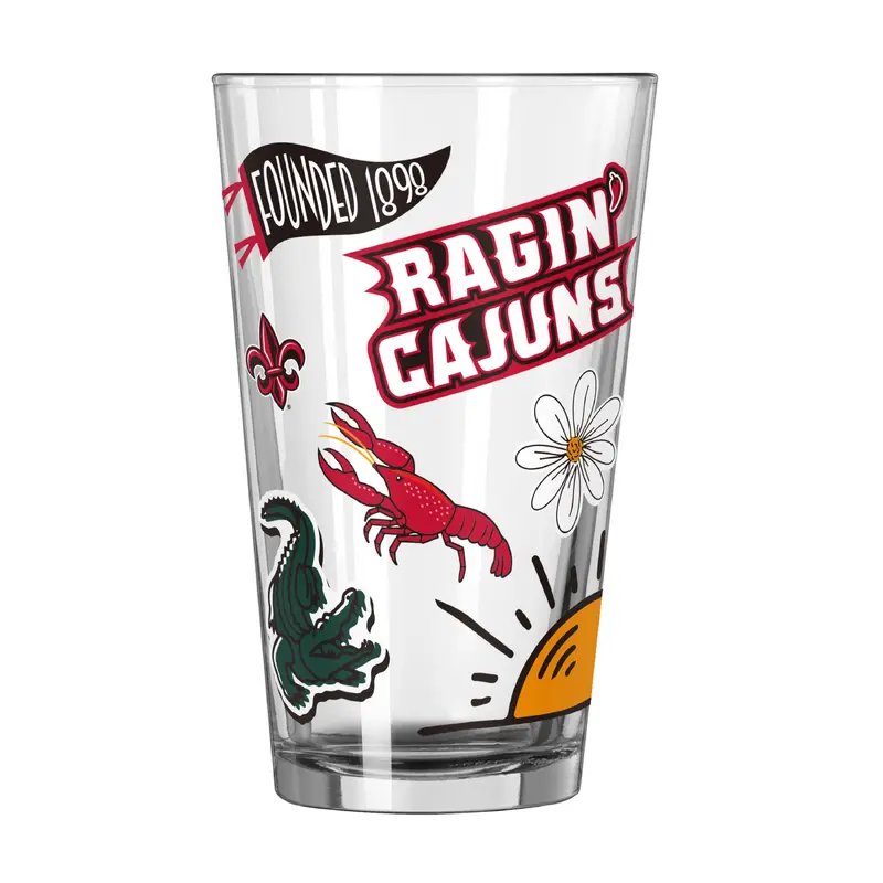 Louisiana Lafayette 16oz Native Pint Glass