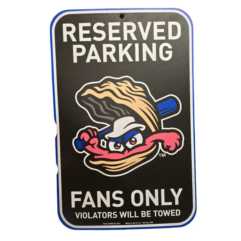 Shuckers Reserved Parking Sign