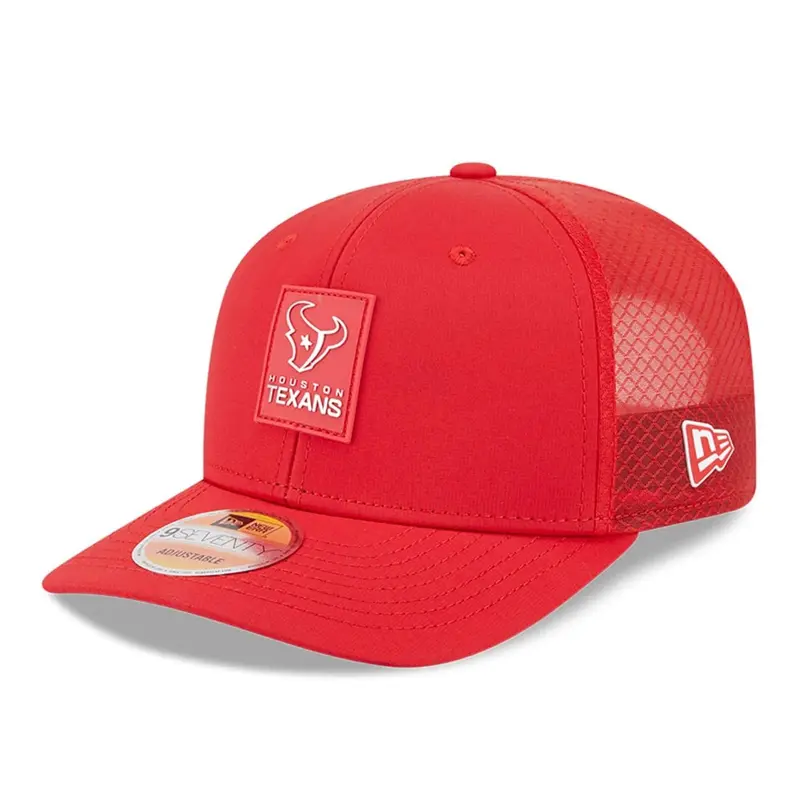 Houston Texans NFL Sideline 2025 Red 9SEVENTY Trucker Stretch Snap Adjustable Cap