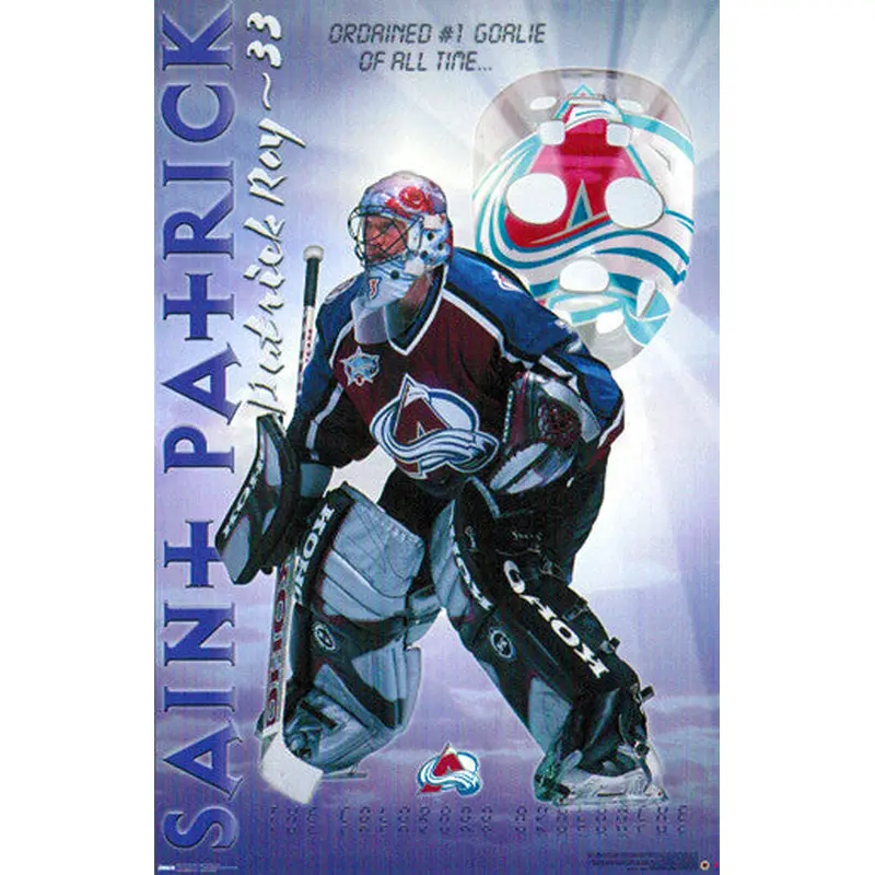 Patrick Roy "Saint Patrick" Colorado Avalanche Poster - Costacos 2000