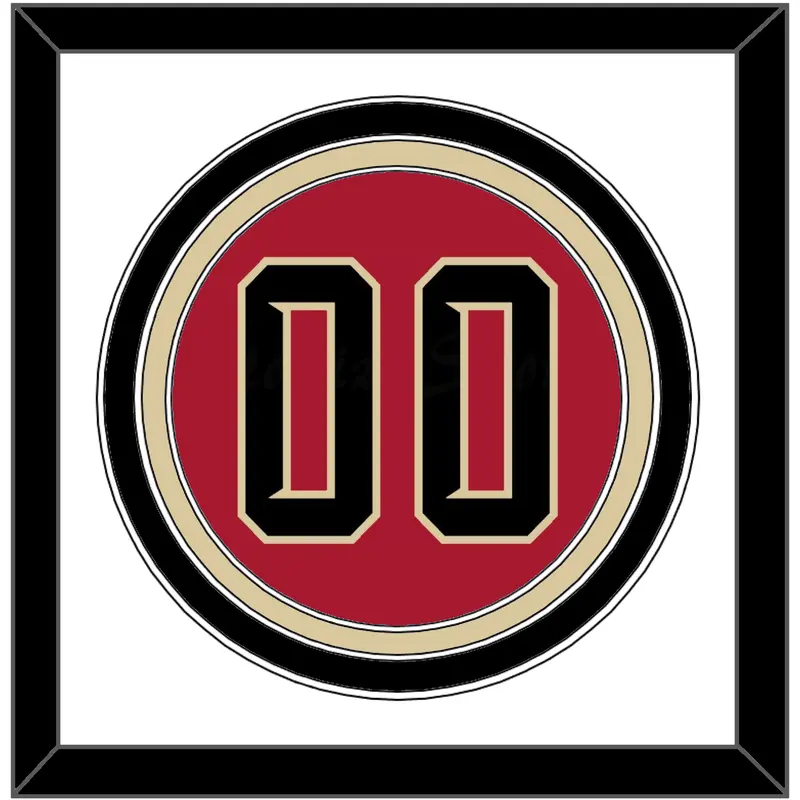 Arizona Number - Alternate Red (2020-2023) - Triple Mat 1
