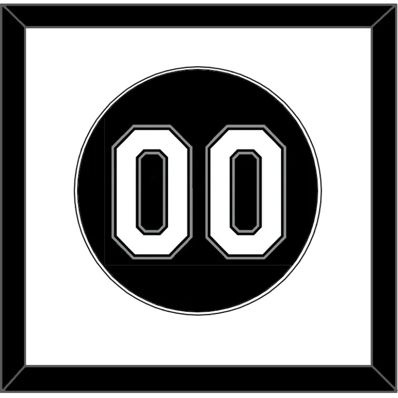 Chicago Number - Alternate Black (1991-1992) - Single Mat 1