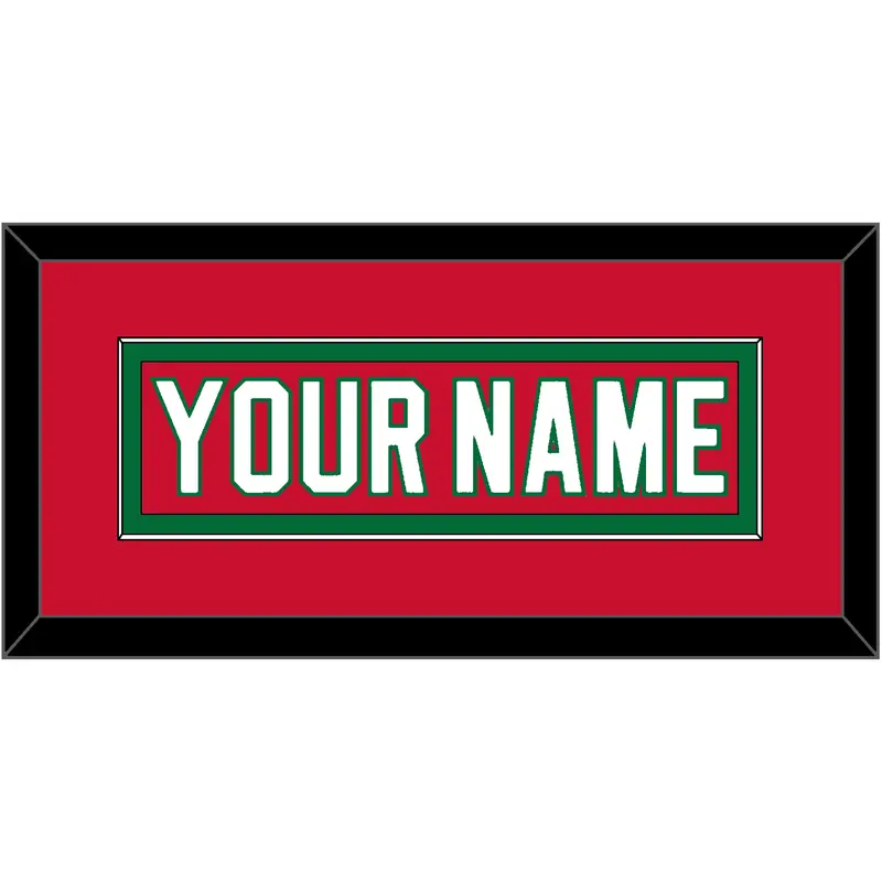 New Jersey Nameplate - Road Red (1982-1992) - Single Mat 2