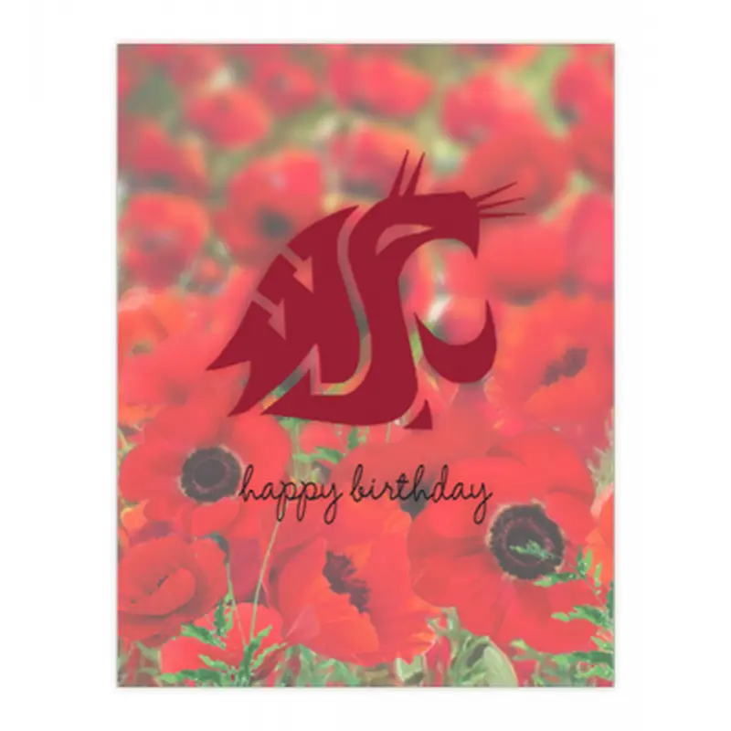 WSU Floral Card