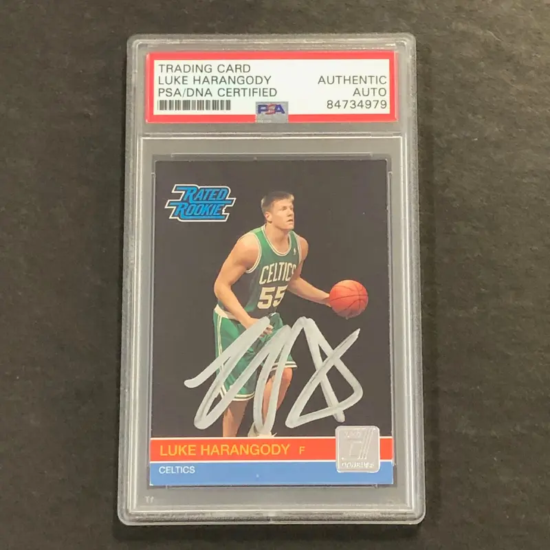 2010-11 Panini Donruss #261 Luke Harangody Signed Card AUTO PSA Slabbed Celtics