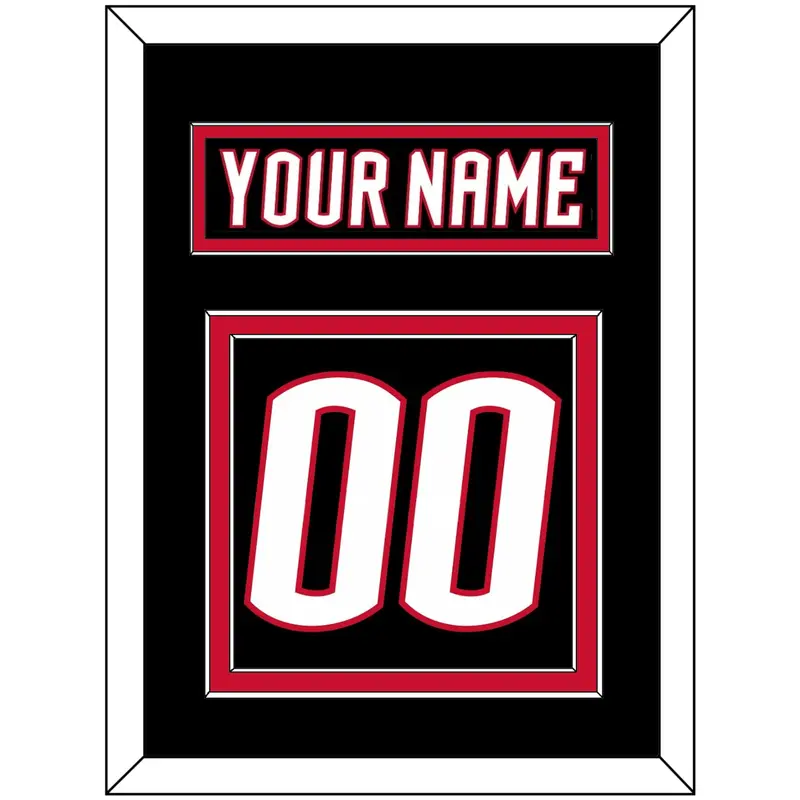 Buffalo Nameplate & Number (Back) - Alternate Black - Double Mat 2