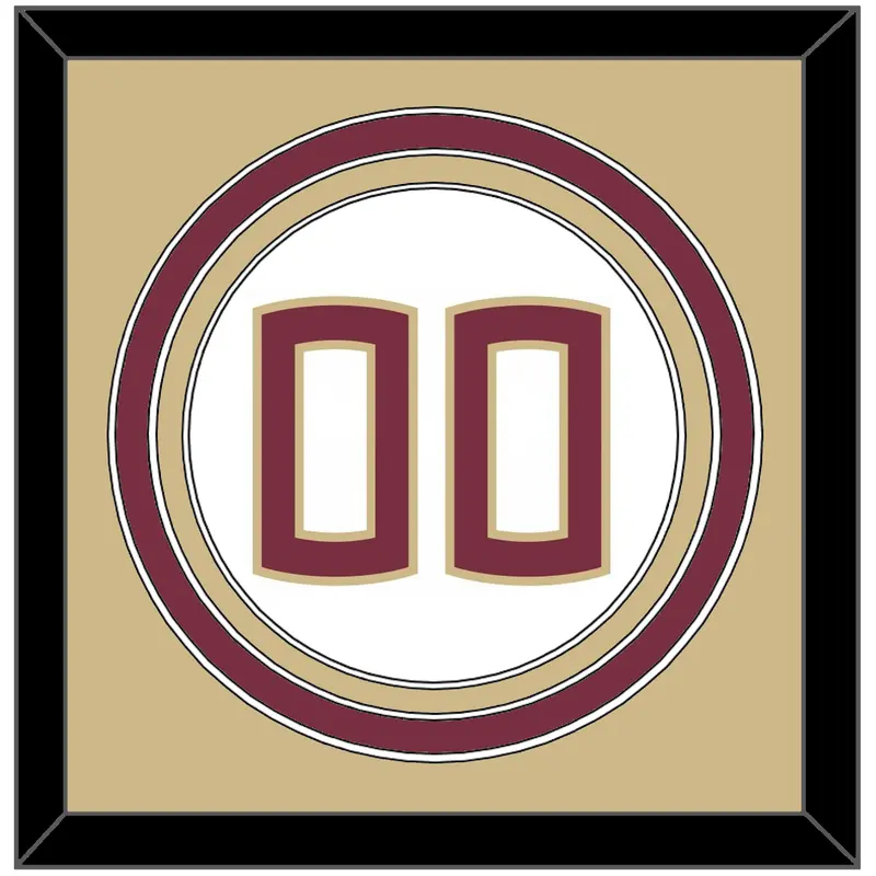 Florida State Baseball Number - Home White (2016-2018) - Triple Mat 3