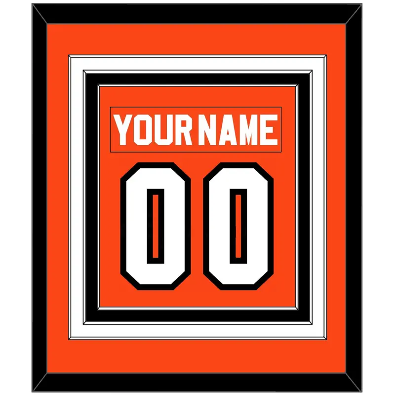 Philadelphia Nameplate & Number (Back) Combined - Road Orange (1983-2001) - Triple Mat 2